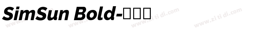 SimSun Bold字体转换
